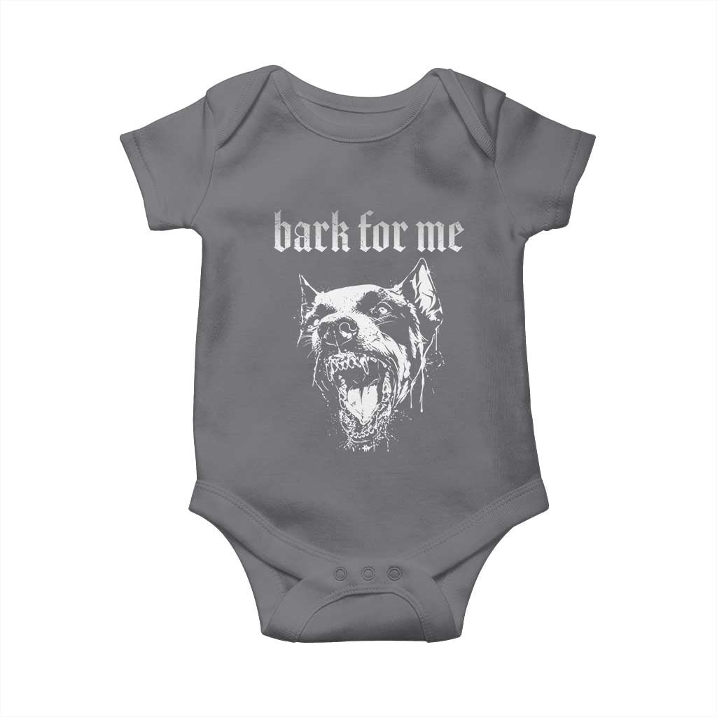 Bark For Me Baby Onesie Gothic Dog Graphic