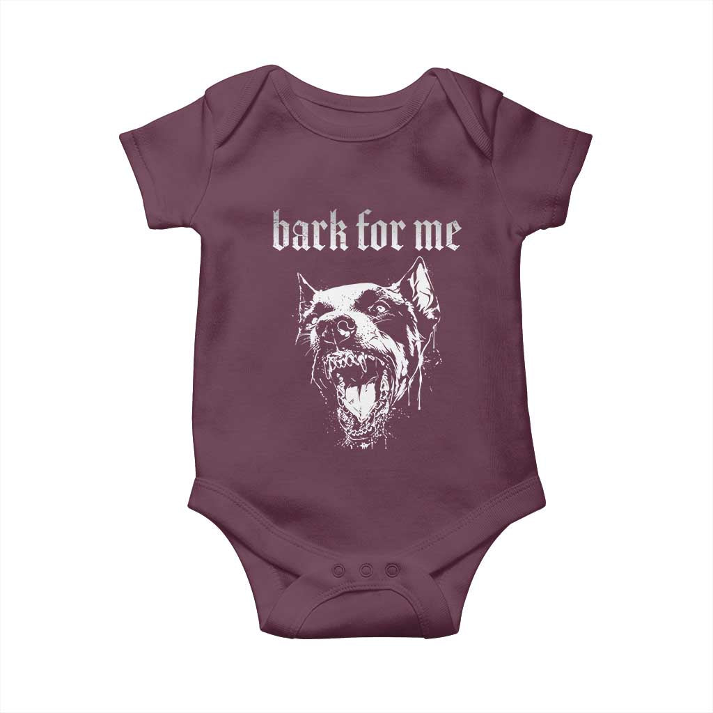 Bark For Me Baby Onesie Gothic Dog Graphic