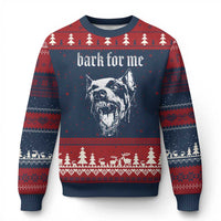 Bark For Me Ugly Christmas Sweater Gothic Dog Graphic
