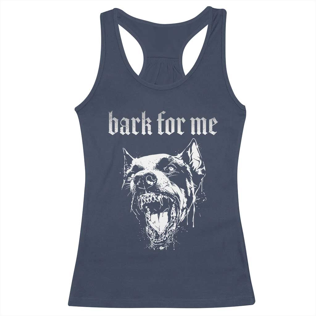 Bark For Me Racerback Tank Top Gothic Dog Graphic