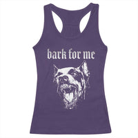 Bark For Me Racerback Tank Top Gothic Dog Graphic