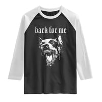Bark For Me Raglan Shirt Gothic Dog Graphic