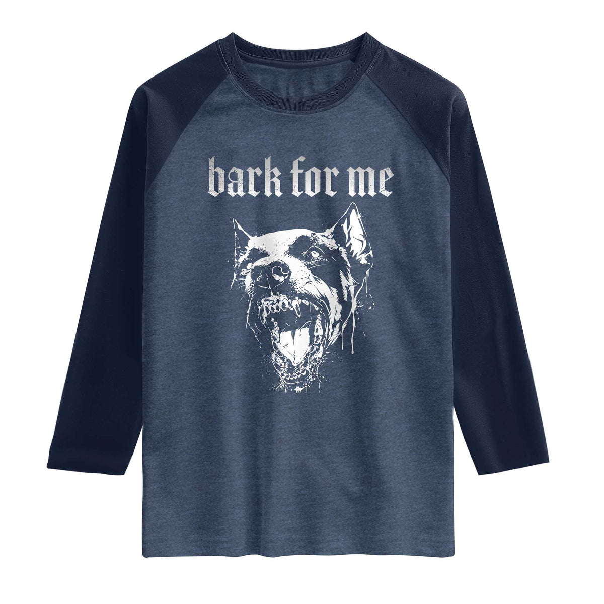Bark For Me Raglan Shirt Gothic Dog Graphic
