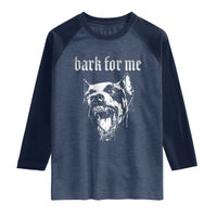Bark For Me Raglan Shirt Gothic Dog Graphic