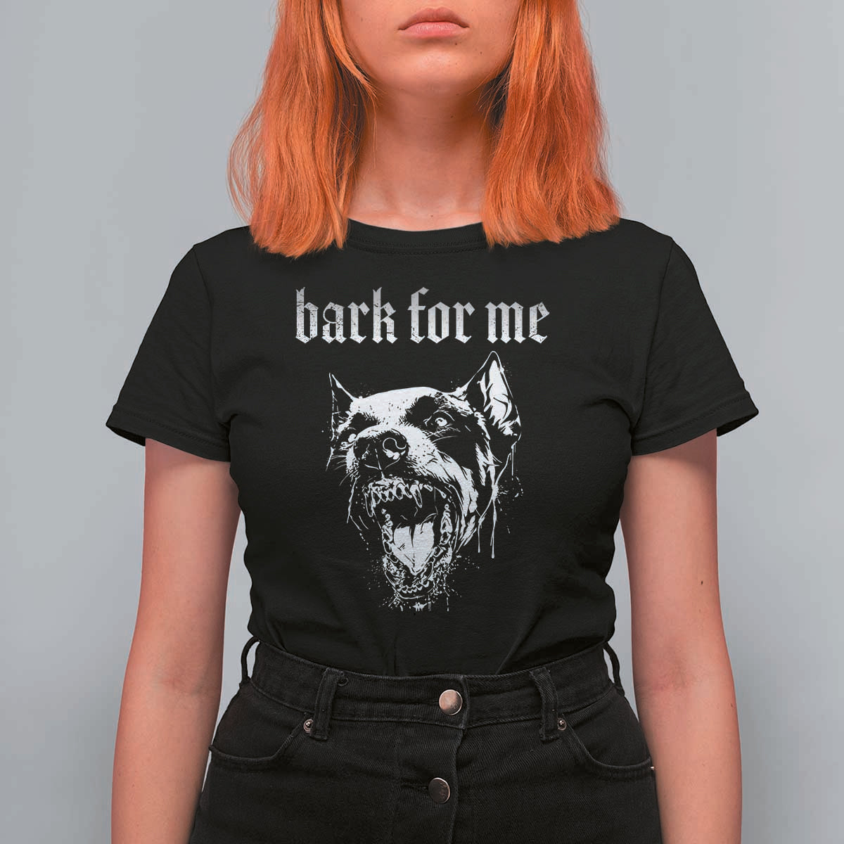 Bark For Me T Shirt For Women Gothic Dog Graphic