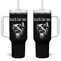 Bark For Me Tumbler With Handle Gothic Dog Graphic