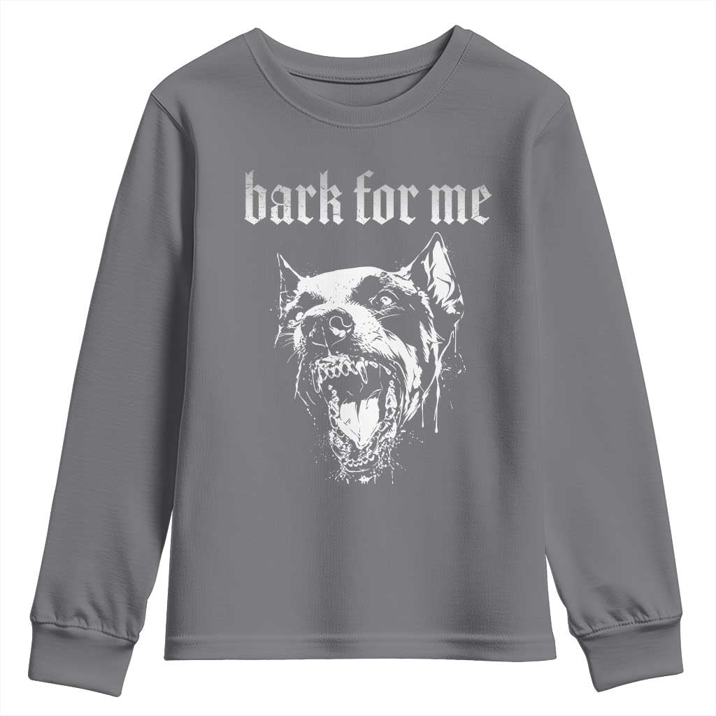 Bark For Me Youth Sweatshirt Gothic Dog Graphic