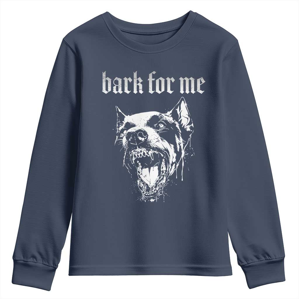 Bark For Me Youth Sweatshirt Gothic Dog Graphic