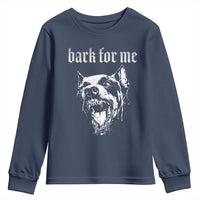 Bark For Me Youth Sweatshirt Gothic Dog Graphic