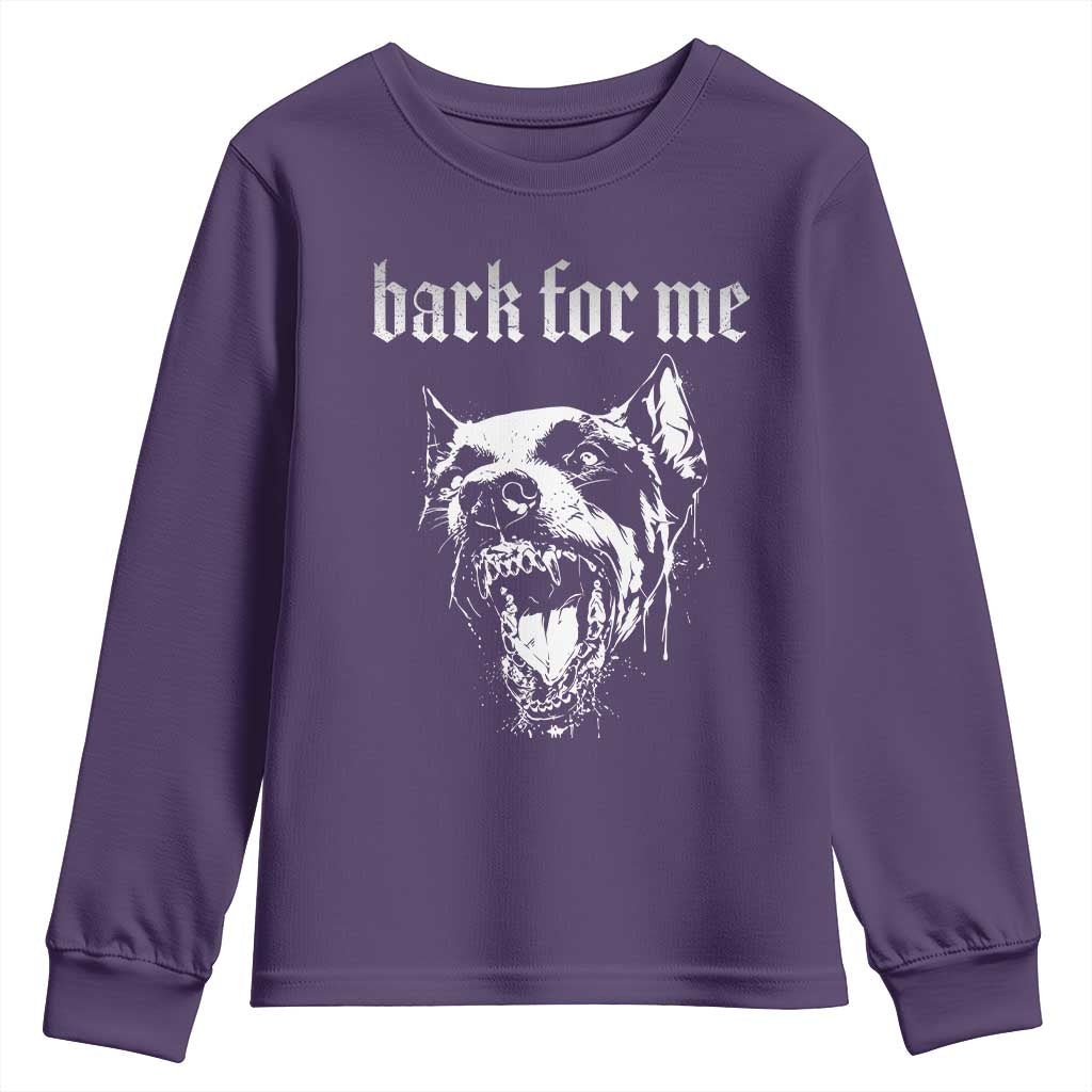Bark For Me Youth Sweatshirt Gothic Dog Graphic