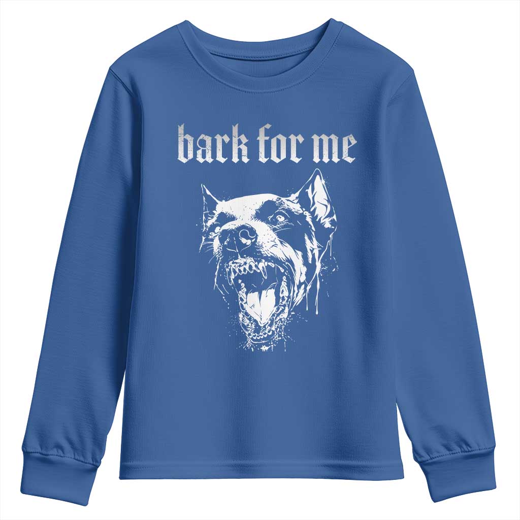 Bark For Me Youth Sweatshirt Gothic Dog Graphic