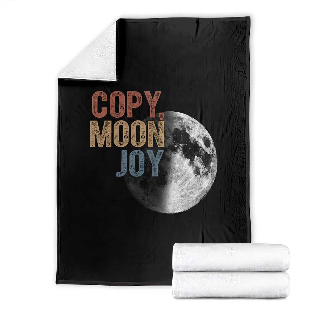 Copy Moon Joy Throw Blanket Funny Lunar Quote Graphic