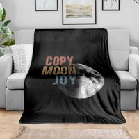 Copy Moon Joy Throw Blanket Funny Lunar Quote Graphic