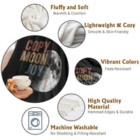 Copy Moon Joy Throw Blanket Funny Lunar Quote Graphic