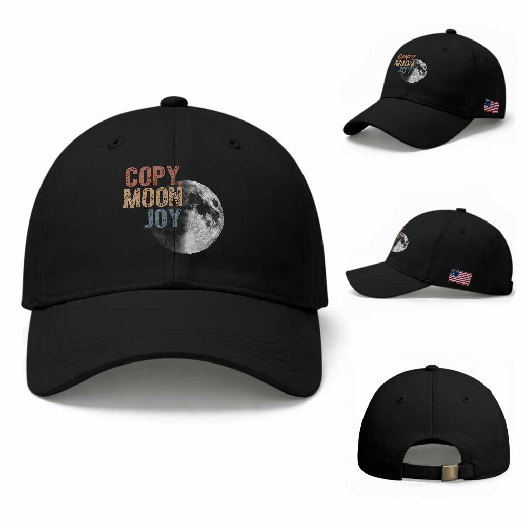 Copy Moon Joy Baseball Cap Funny Lunar Quote Graphic
