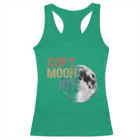 Copy Moon Joy Racerback Tank Top Funny Lunar Quote Graphic