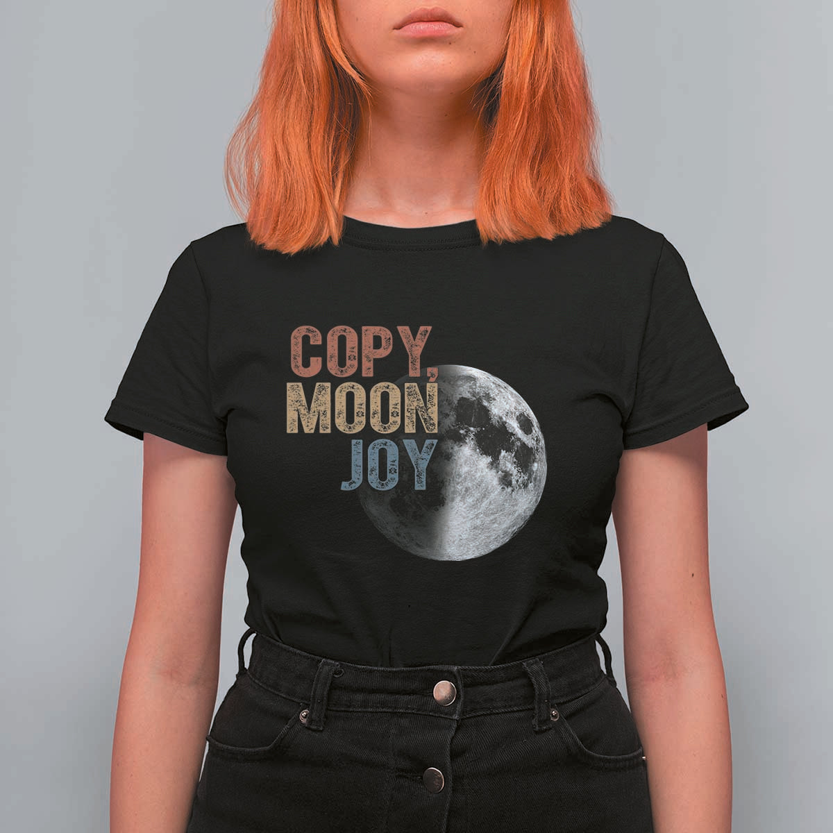 Copy Moon Joy T Shirt For Women Funny Lunar Quote Graphic