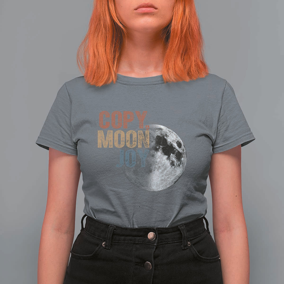 Copy Moon Joy T Shirt For Women Funny Lunar Quote Graphic