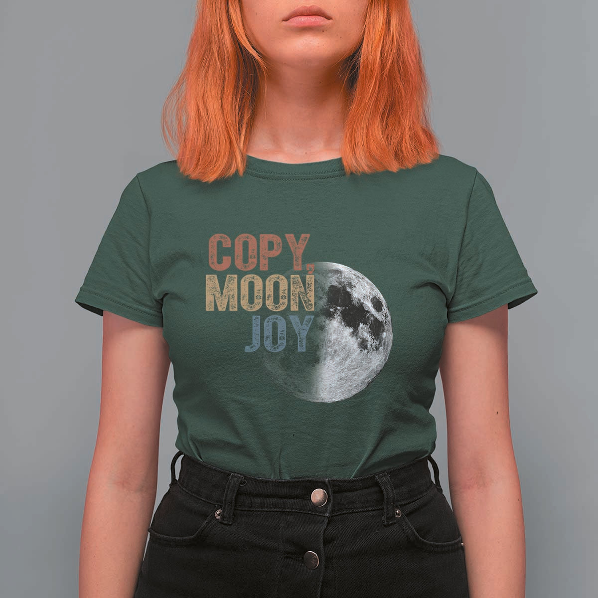 Copy Moon Joy T Shirt For Women Funny Lunar Quote Graphic