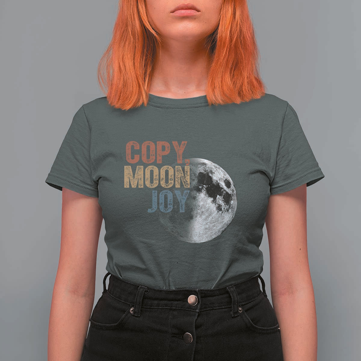 Copy Moon Joy T Shirt For Women Funny Lunar Quote Graphic