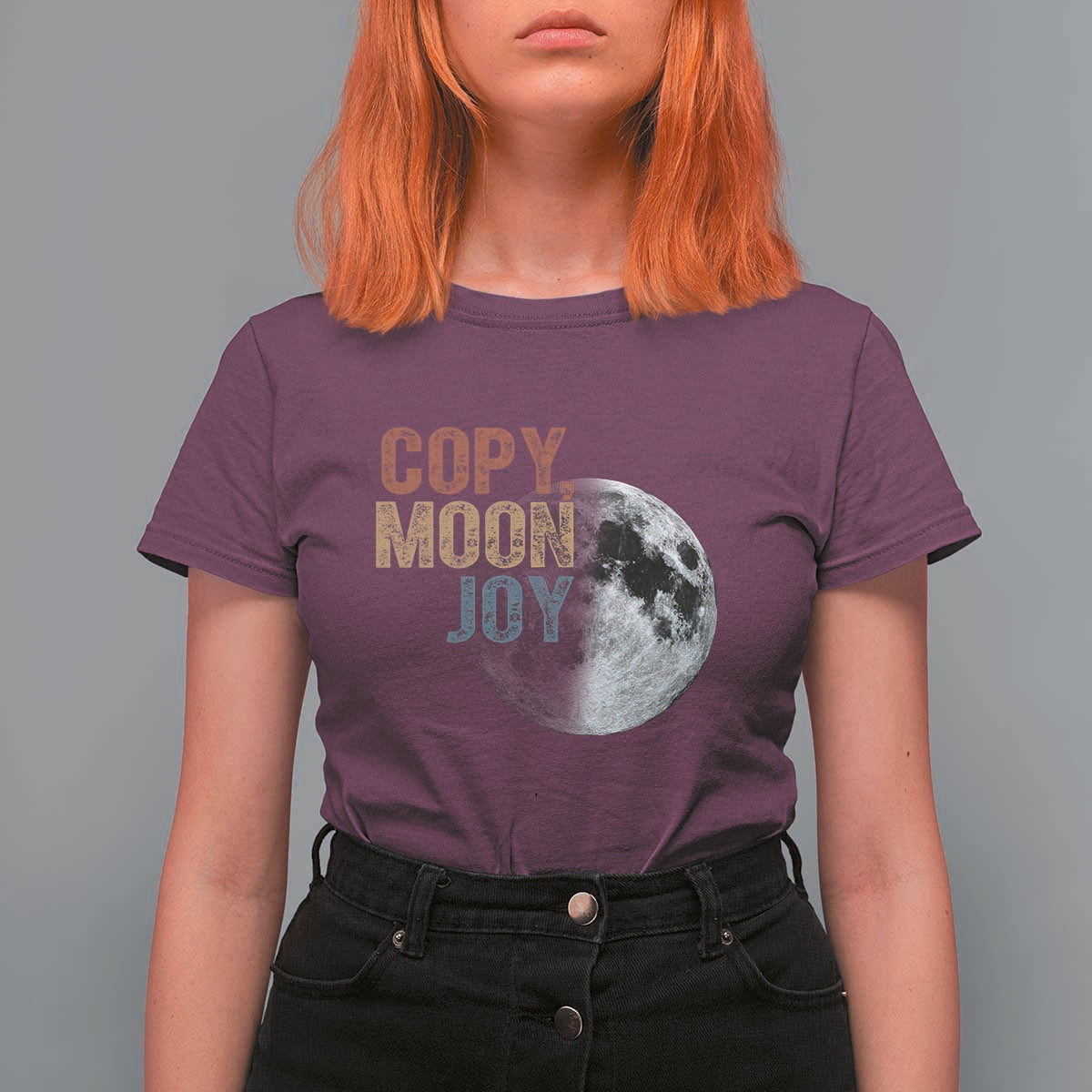 Copy Moon Joy T Shirt For Women Funny Lunar Quote Graphic