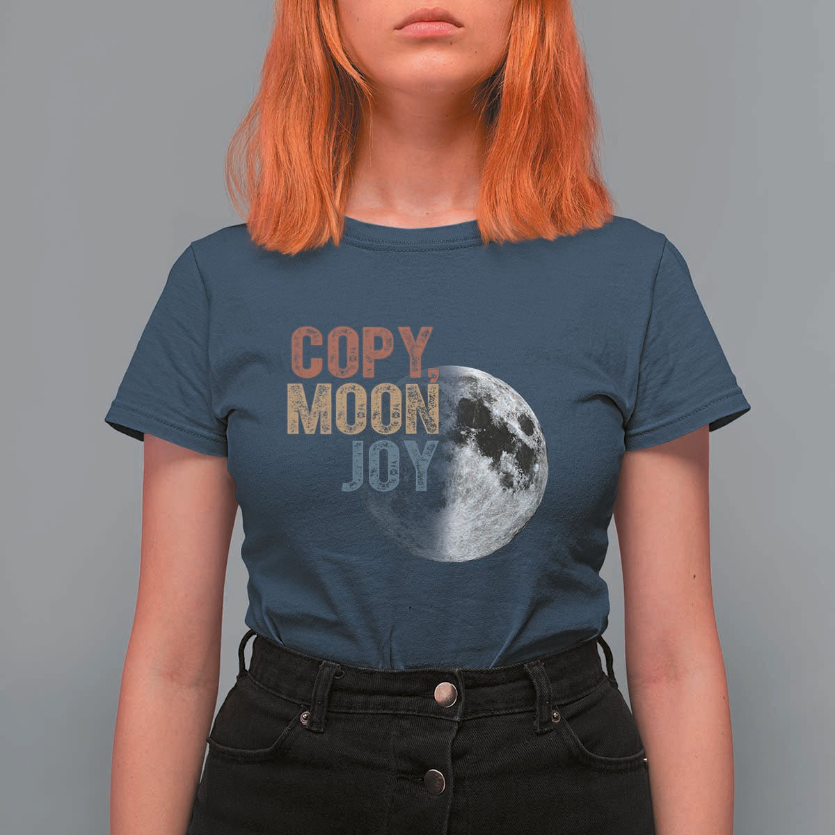 Copy Moon Joy T Shirt For Women Funny Lunar Quote Graphic