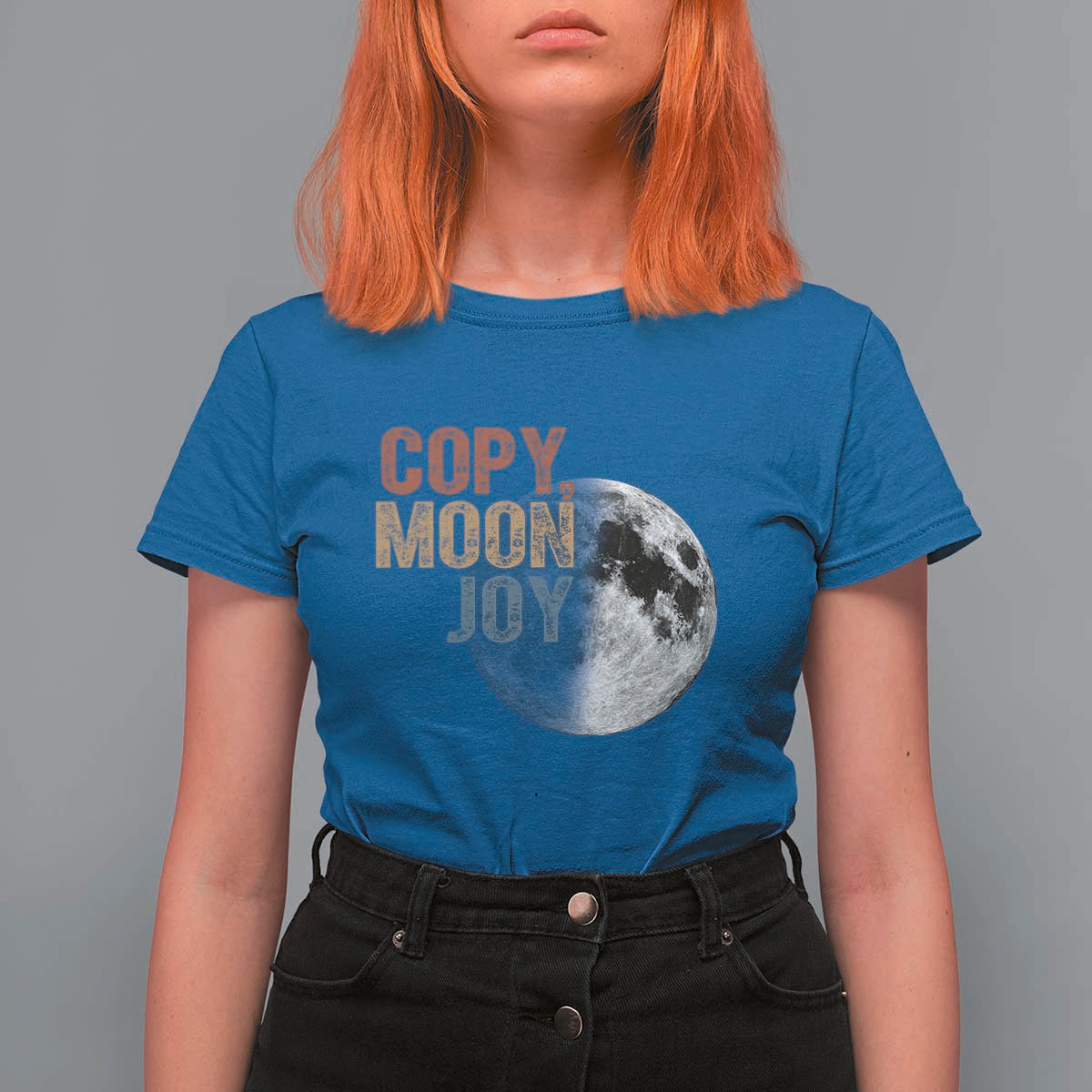 Copy Moon Joy T Shirt For Women Funny Lunar Quote Graphic