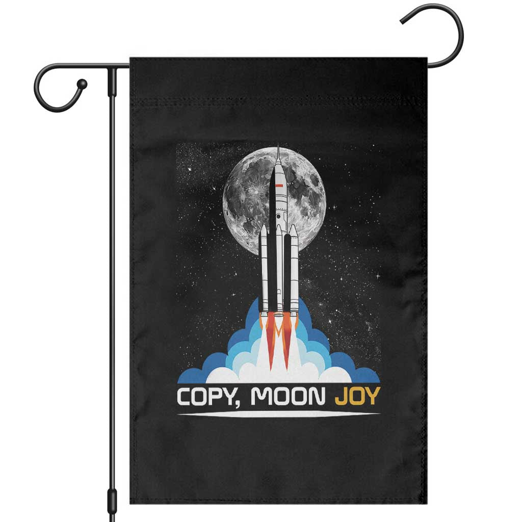 Copy Moon Joy Garden Flag Rocket Launch Full Moon