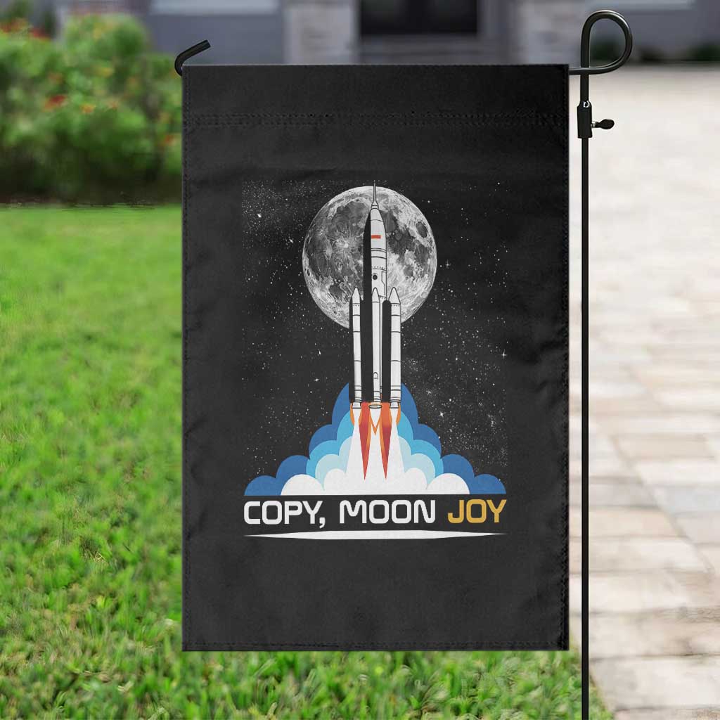 Copy Moon Joy Garden Flag Rocket Launch Full Moon