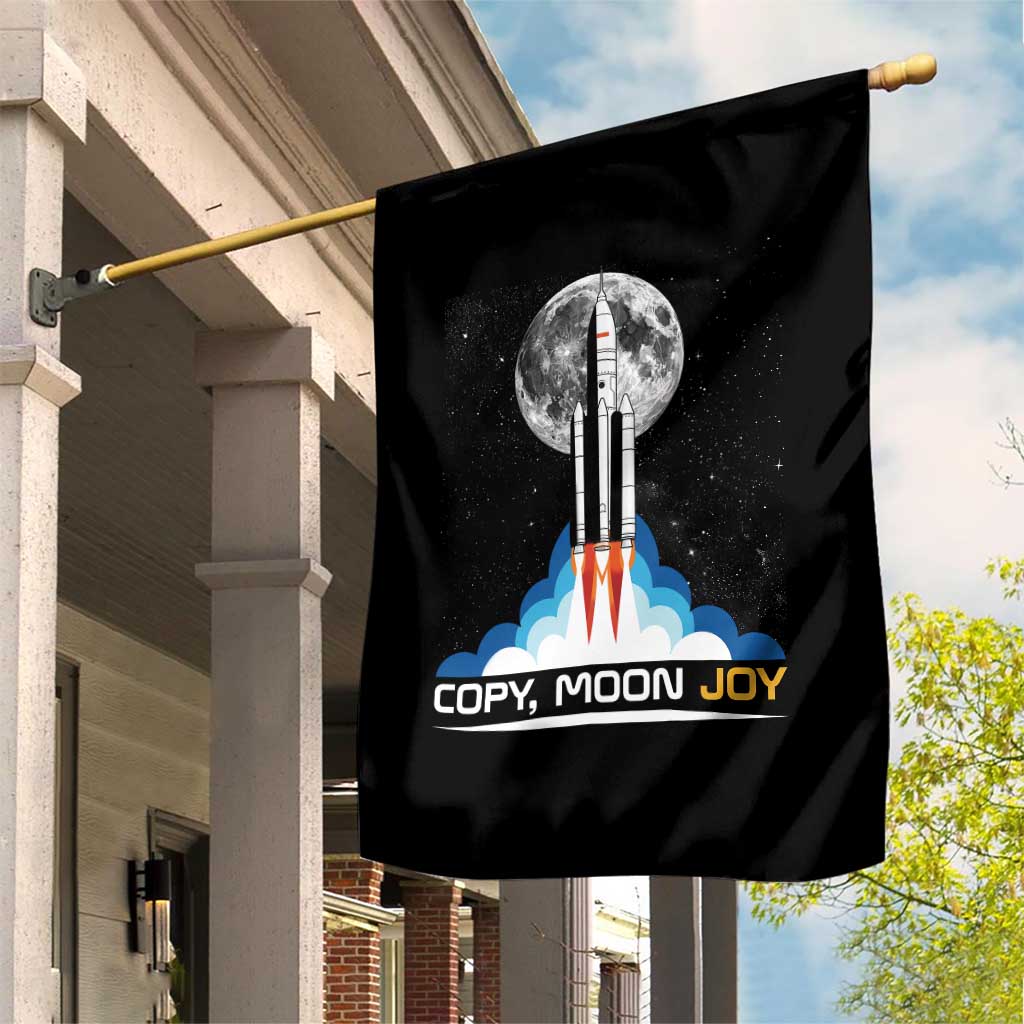 Copy Moon Joy Garden Flag Rocket Launch Full Moon