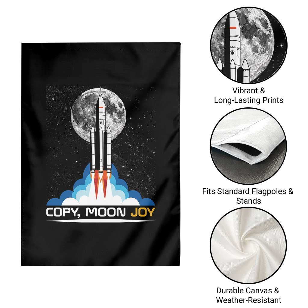 Copy Moon Joy Garden Flag Rocket Launch Full Moon