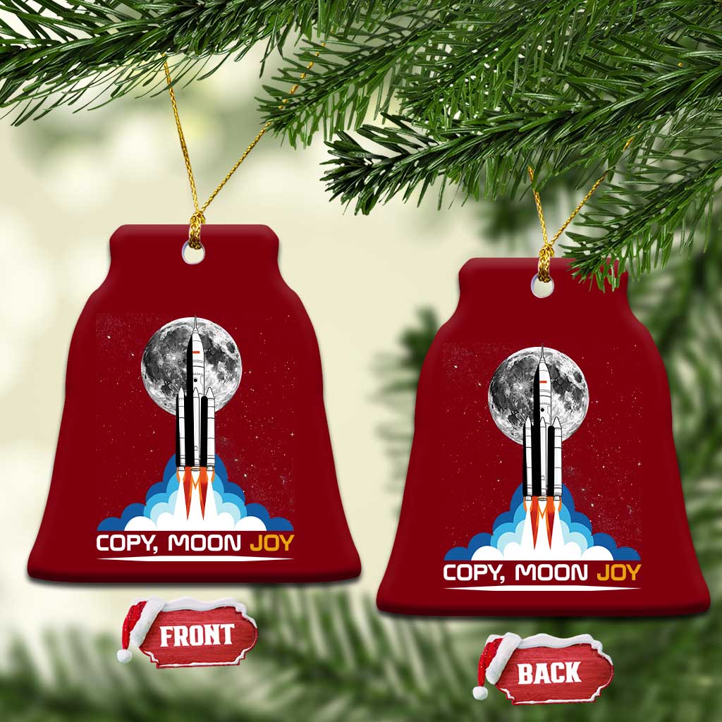 Copy Moon Joy Ceramic Ornament Rocket Launch Full Moon