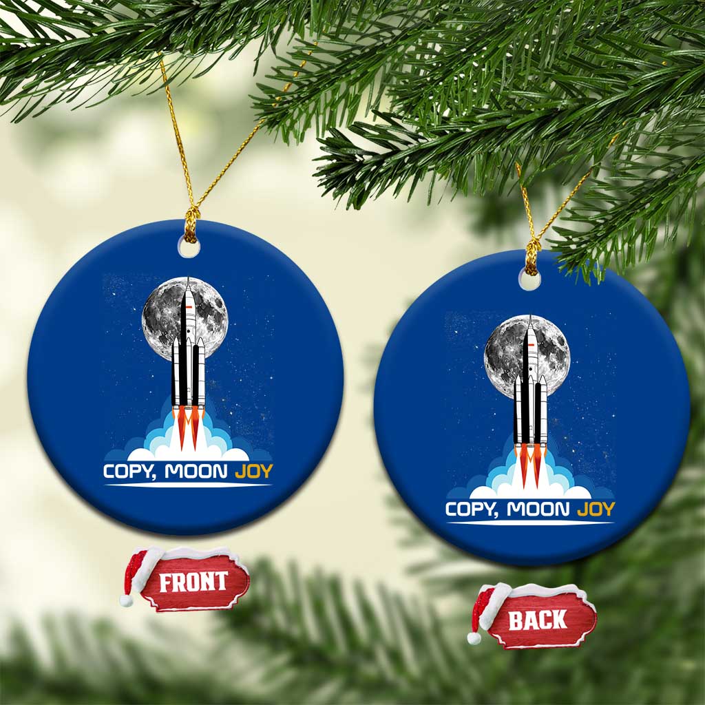 Copy Moon Joy Ceramic Ornament Rocket Launch Full Moon