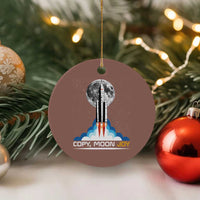 Copy Moon Joy Ceramic Ornament Rocket Launch Full Moon