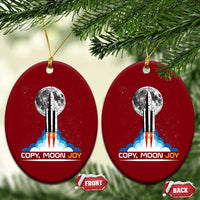 Copy Moon Joy Ceramic Ornament Rocket Launch Full Moon
