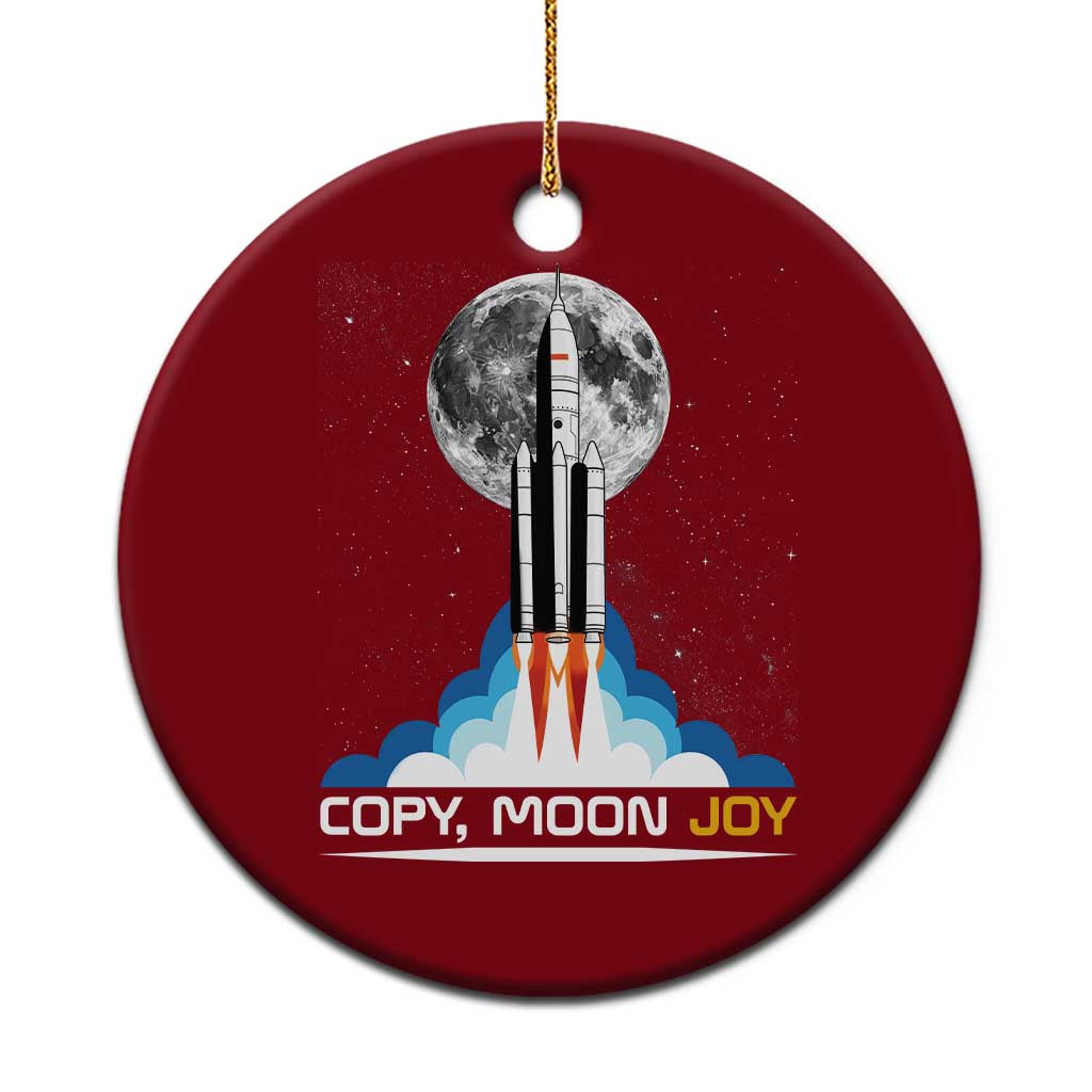 Copy Moon Joy Ceramic Ornament Rocket Launch Full Moon