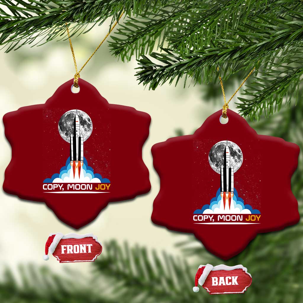 Copy Moon Joy Ceramic Ornament Rocket Launch Full Moon