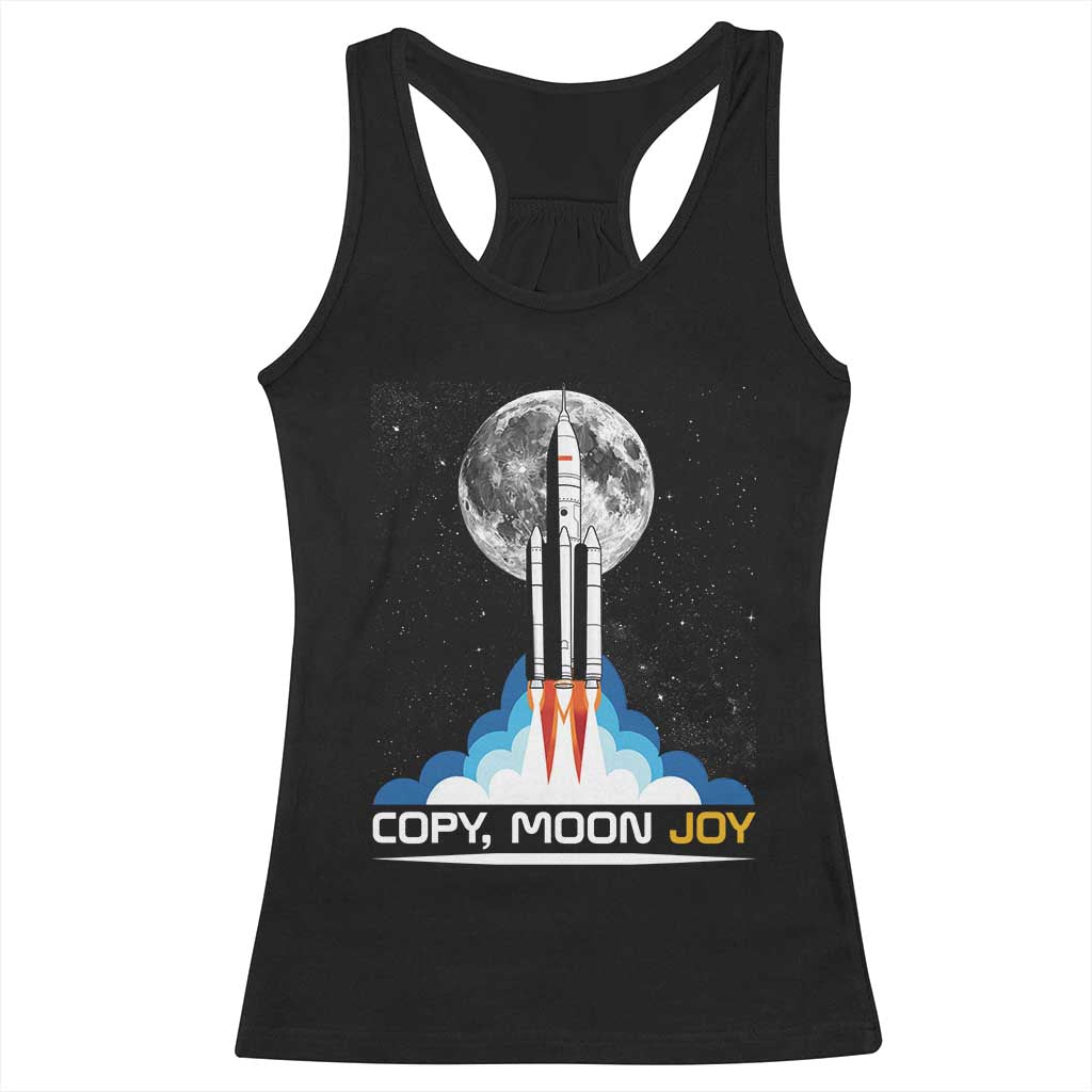 Copy Moon Joy Racerback Tank Top Rocket Launch Full Moon