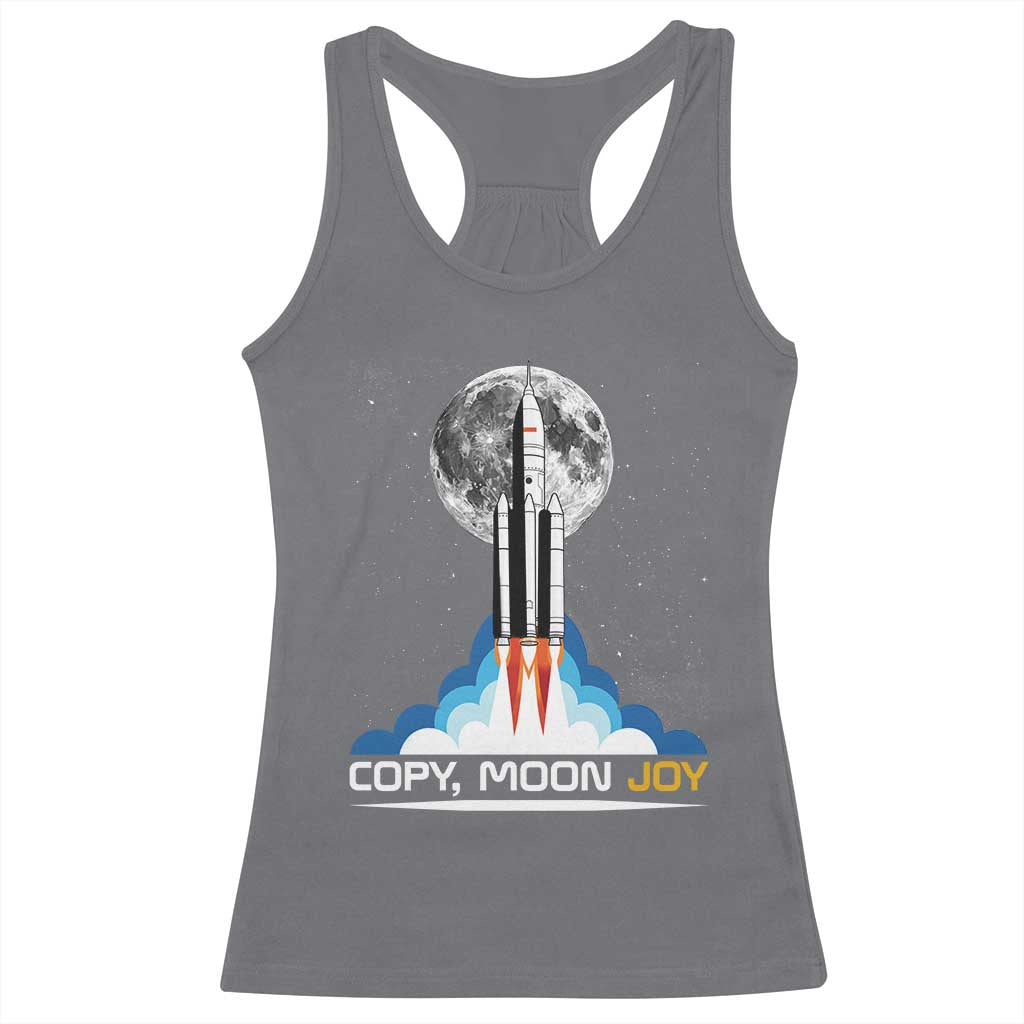 Copy Moon Joy Racerback Tank Top Rocket Launch Full Moon
