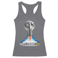 Copy Moon Joy Racerback Tank Top Rocket Launch Full Moon