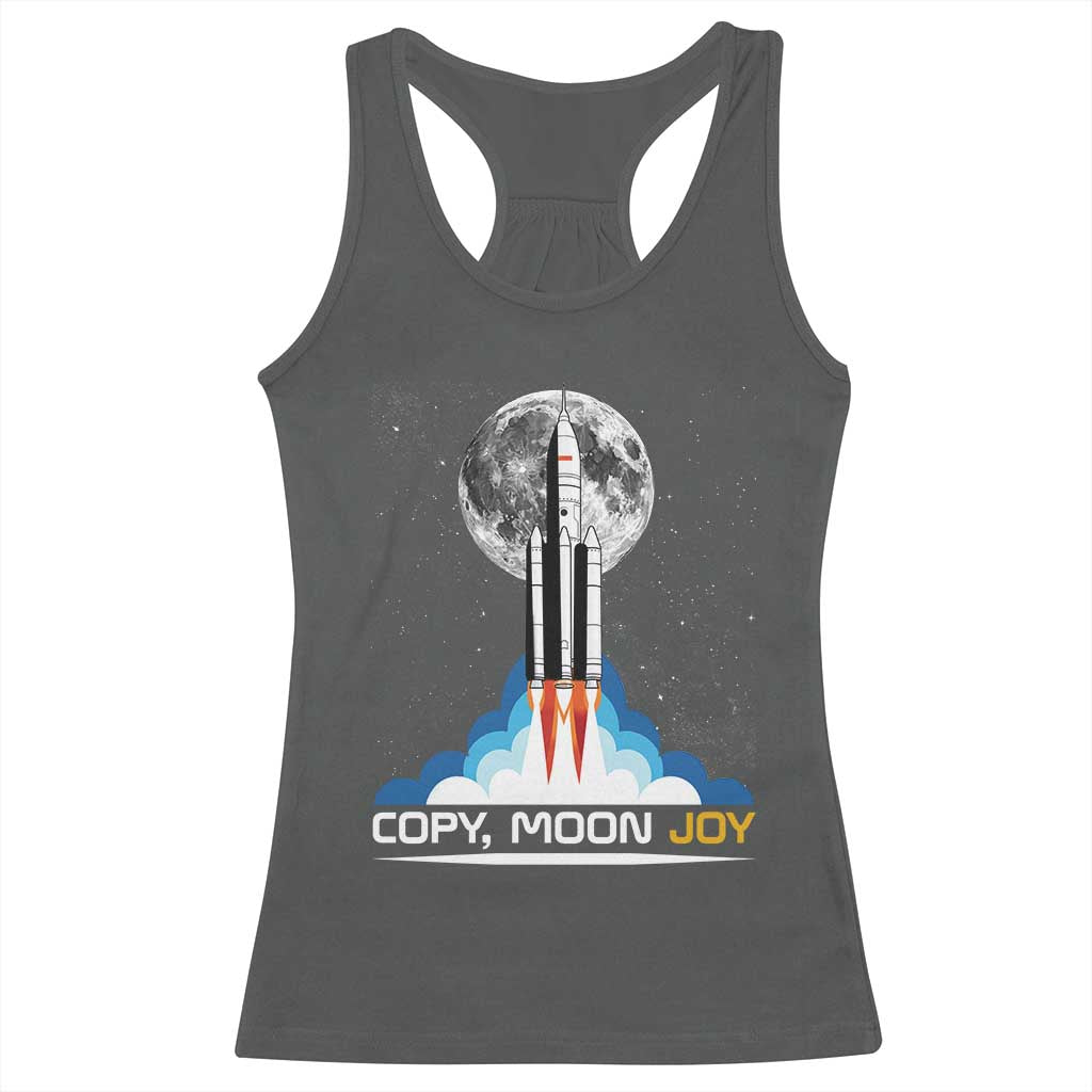 Copy Moon Joy Racerback Tank Top Rocket Launch Full Moon