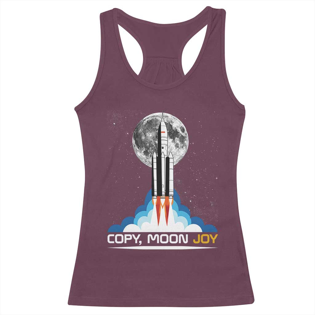 Copy Moon Joy Racerback Tank Top Rocket Launch Full Moon