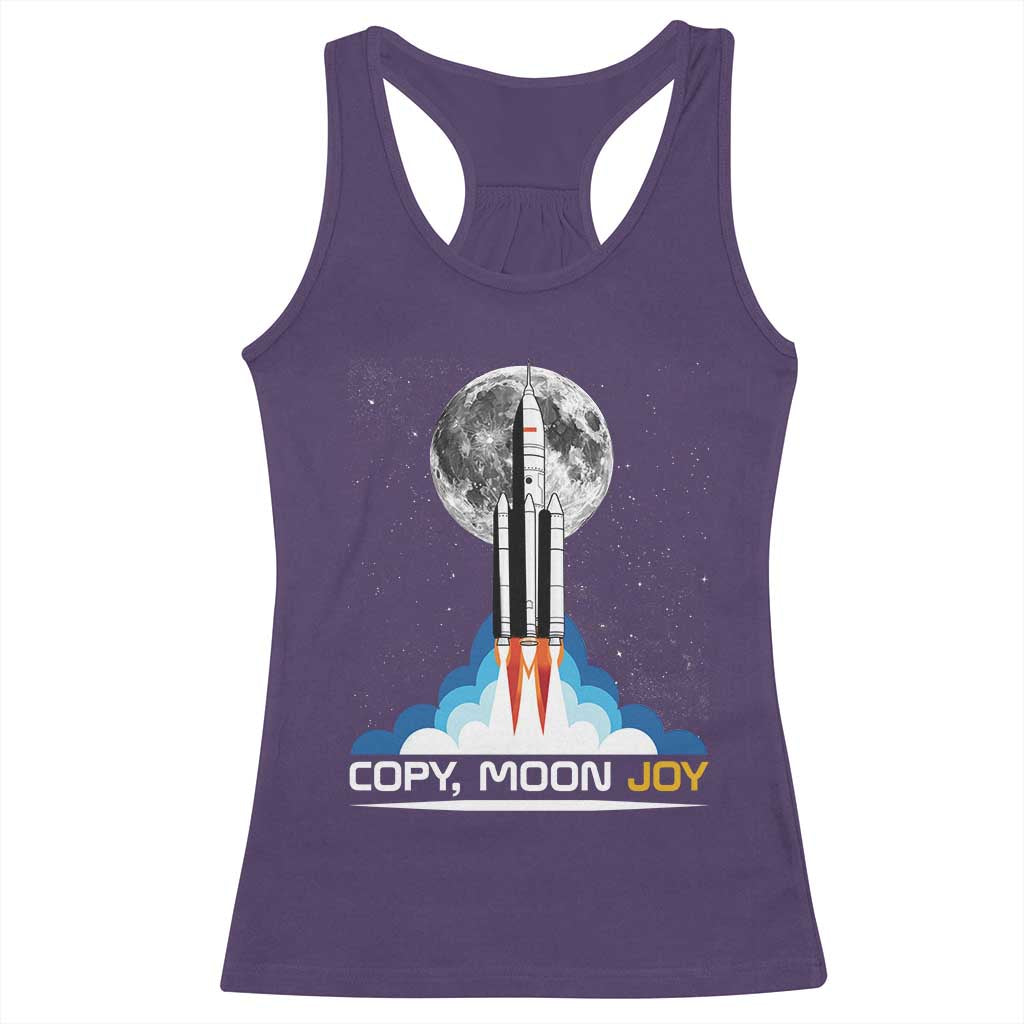 Copy Moon Joy Racerback Tank Top Rocket Launch Full Moon