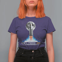 Copy Moon Joy T Shirt For Women Rocket Launch Full Moon