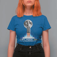 Copy Moon Joy T Shirt For Women Rocket Launch Full Moon