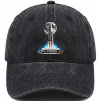 Copy Moon Joy Washed Cotton Baseball Cap Rocket Launch Full Moon