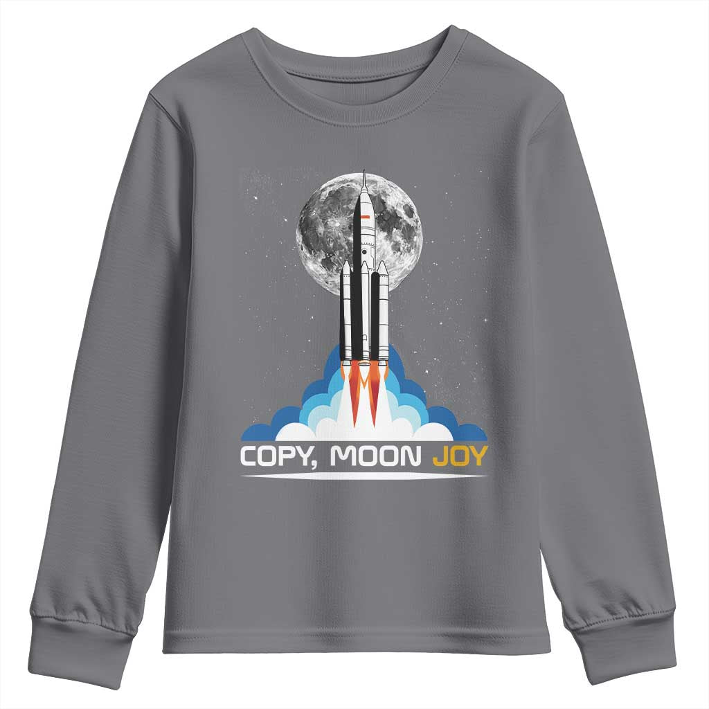 Copy Moon Joy Youth Sweatshirt Rocket Launch Full Moon