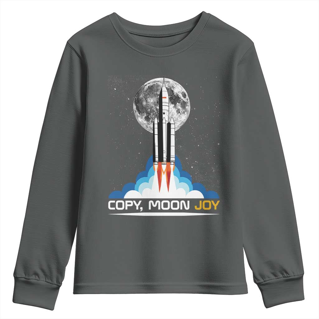 Copy Moon Joy Youth Sweatshirt Rocket Launch Full Moon