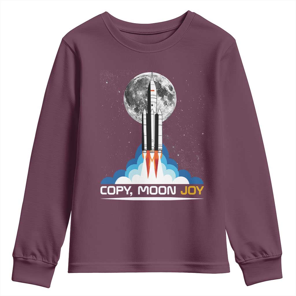 Copy Moon Joy Youth Sweatshirt Rocket Launch Full Moon