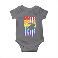 Rodeo Gay Cowboy Western LGBTQ Rainbow Flag Baby Onesie